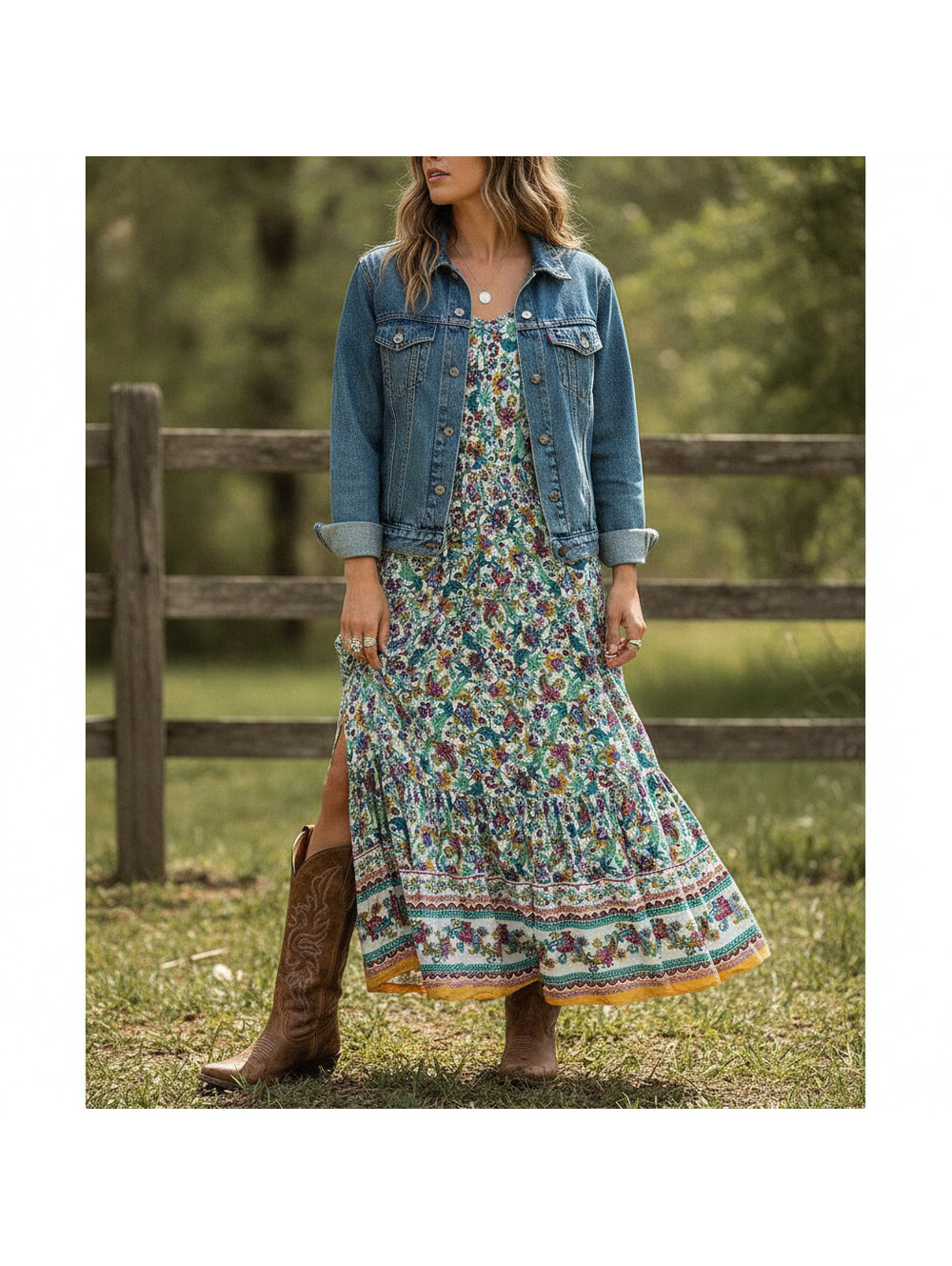 Soft Surroundings Kara floral tiered maxi dress M romanic boho fit and flare